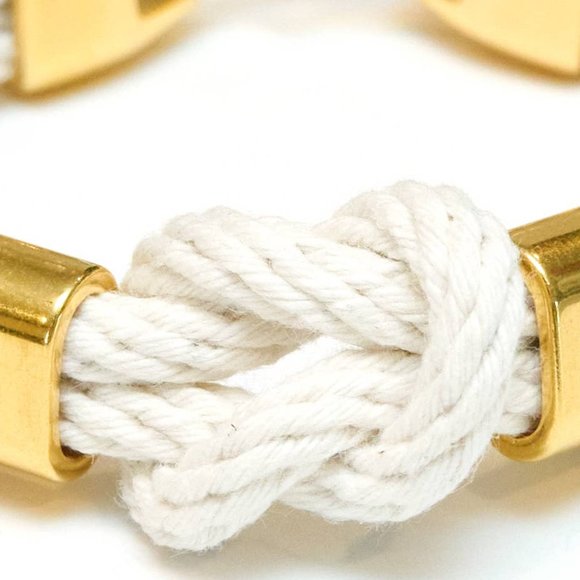 Womens Allison Cole Starboard Bracelet - Ivory/Navy/Gold, Small, NWOT - Picture 3 of 5